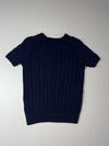 Polo Ralph Lauren | Navy Short Sleeve Cable Knit Sweater Women’s  | (XS)