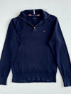 Tommy Hilfiger Pima Cotton Cashmere Quarter-Zip Sweater – Navy (S)