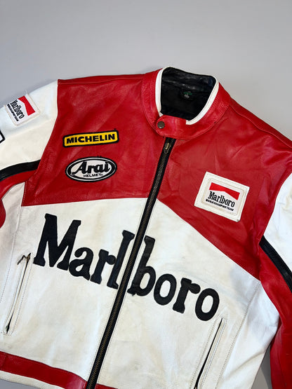 !                                                                                                                                                                                 Marlboro RARE F1 Racing Jacket in Ultra Premium Pure Leather (SUPER RARE) (L)