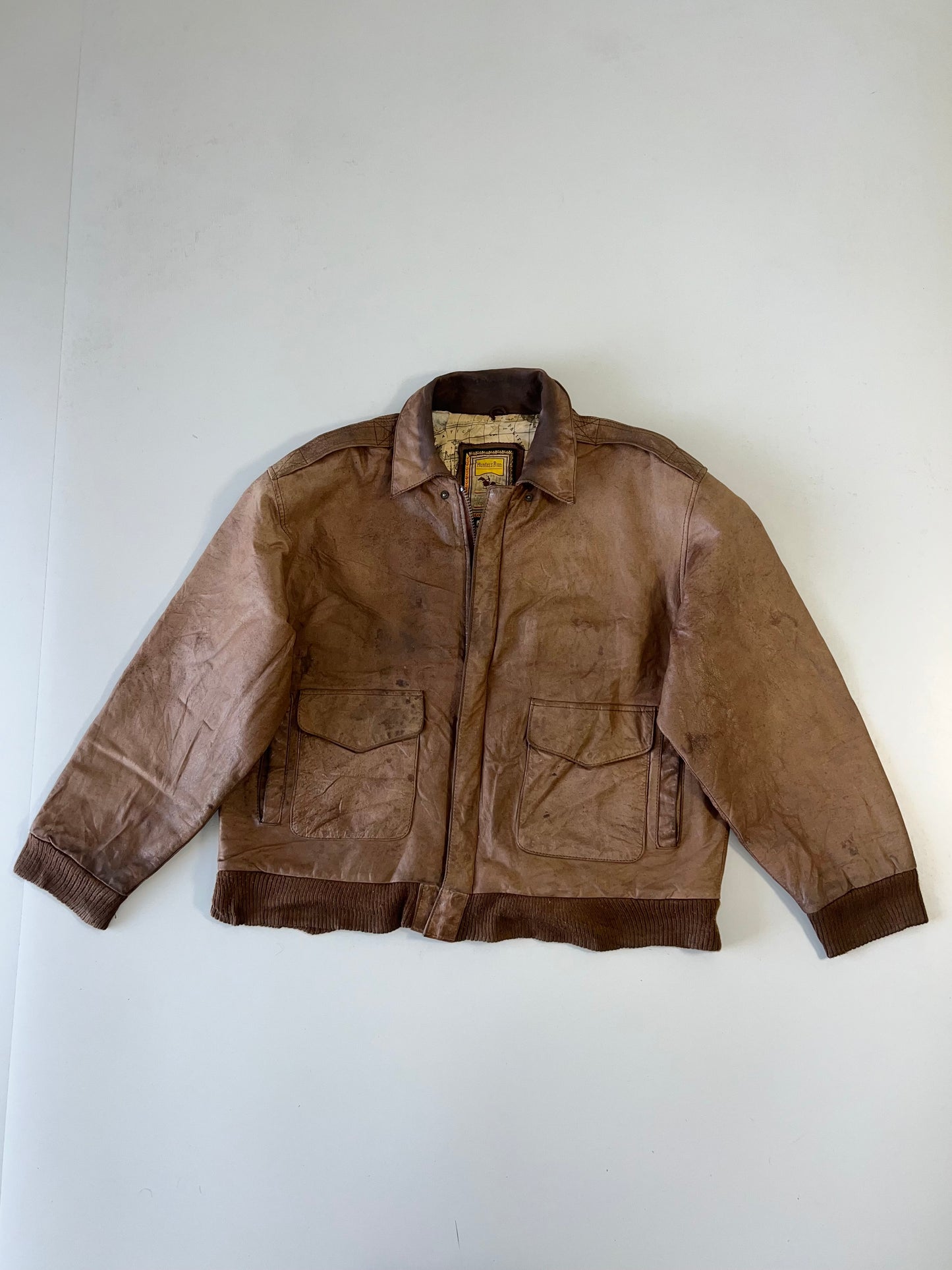 !                                                                                                                                                Super Premium Hunters Run ORiginal Leather Jacket (L/XL)