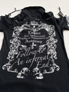 Sexpot Revenge Y2K Black Snakeskin Trim Lace-Up Shirt won’t Women’s (S)