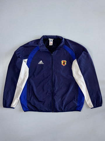 Adidas JFA Japan National Football Team Colorblock Nylon Training Windbreaker Jacket Navy (XL/2XL)