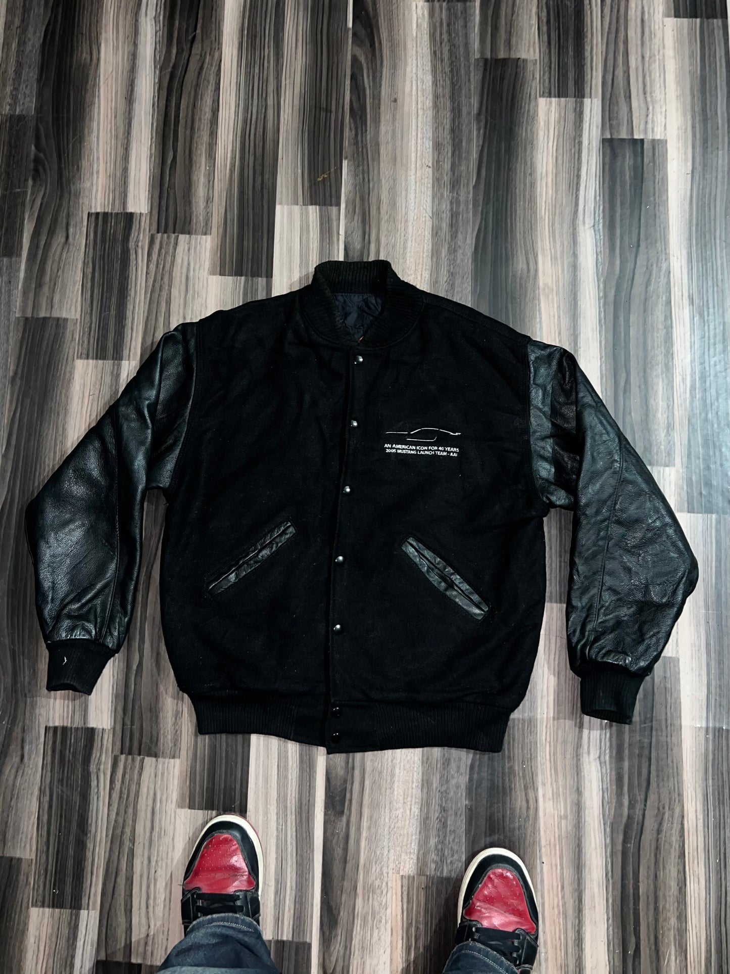 ZMustang Varsity Jacket Leather Sleeve (M/L)