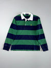 Polo Ralph Lauren Green & Navy Rugby Stripe Shirt (XXS)