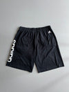 Adidas Black Logo Print Shorts (W:34) (L:22)