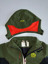 Fila Stile Sportivo Italiano Reflective Zip Colorblock Hooded Technical Shell Jacket Olive (L)