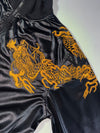 Japanese Sukajan Dragon Embroidered Satin Bomber Jacket – Black (M)