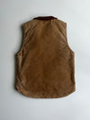 Carhartt Sherpa-Lined Duck Canvas Vest — Brown, (S/M)