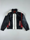 Vintage Stallion California USA Flag Leather Racing Jacket (L/XL)