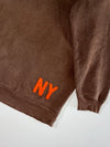 MLB | New York NY Embroidered Crewneck Brown (L)
