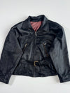 Vintage Belted Leather Jacket (M)