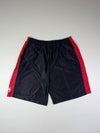 Vintage NBA Black Red Dazzle Basketball Shorts (W:34) (L:22)