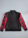 Puma Classics Black & Red Tartan Plaid Sleeve Track Jacket Size (L)