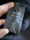 Ami Paris Black Crewneck Sweater with Red Heart Logo (M/L)