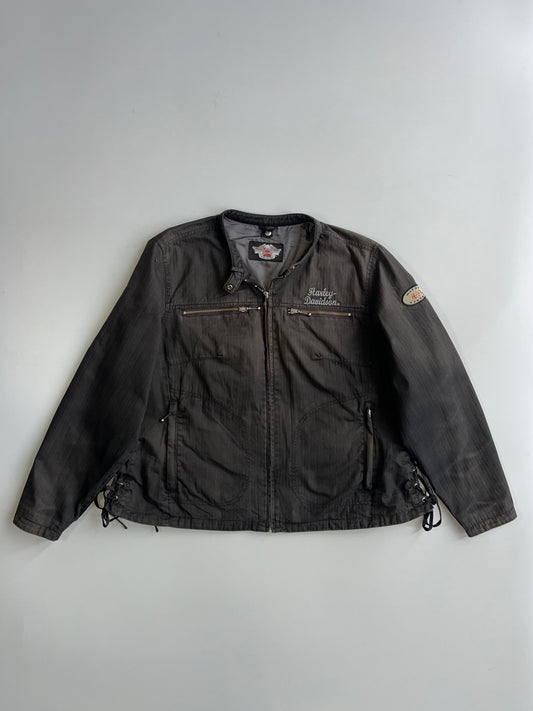Harley-Davidson “Live to Ride” Winged Bar & Shield Women’s Lace-Up Moto Jacket (XL/2XL)