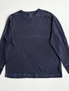 Vintage 90s Tommy Hilfiger Navy Ribbed Long Sleeve Tee | Size (XL)