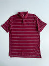 Nike Sportswear Burgundy Striped Piqué Polo T-Shirt – (XL)
