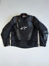 ZAlpinestars Black Armored Racing Jacket  Padded Textile Riding Gear (M)