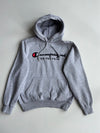 Champion Grey Logo Pullover Hoodie – Classic Fleece Sweatshirt (S)