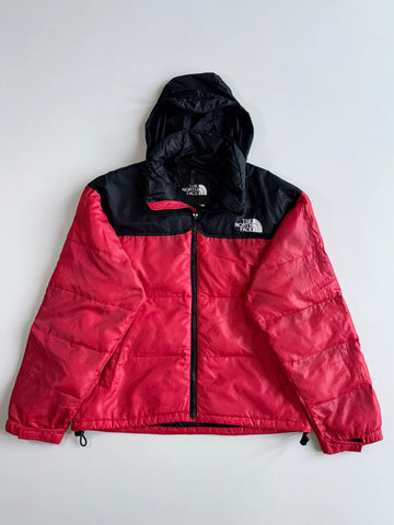 The North Face Red & Black Nuptse Puffer Jacket (2XL)
