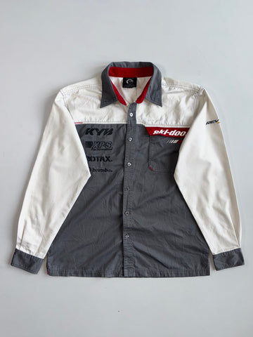 Vintage BRP Ski-Doo Racing Pit Crew Shirt (L)
