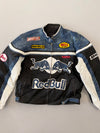 ZVintage Red Bull Racing Leather Jacket - Distressed Fade Edition (XL)