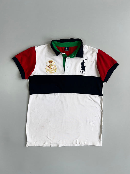 Polo Ralph Lauren Big Pony Colorblock Rugby Crest Polo T-Shirt (S)