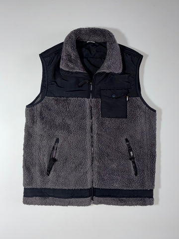 National Geographic Sherpa Fleece Vest – Grey/Black (M)
