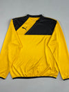 Puma Yellow & Black Colour Block Training Sweatshirt (XL)