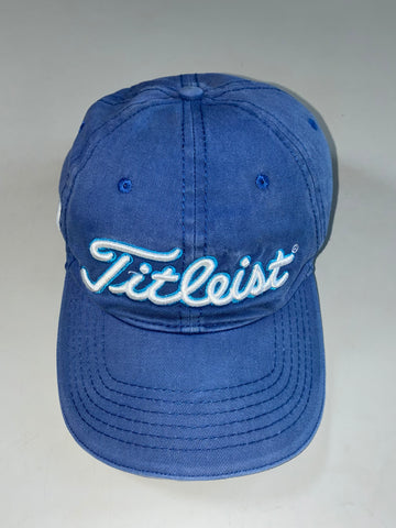 Titleist Golf Washed Royal Blue Cap – Embroidered Script Logo (Adjustable)