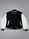 Schott NYC USA Varsity Jacket Black White Leather Sleeves (XL/2XL)