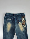 Diamond Cut Distressed Denim Jeans (W:28|L:39)