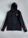 EA7 Emporio Armani Italian Flag Stripe Full-Zip Hoodie (S)