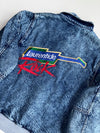 Vintage Edwin Acid Wash Denim Bomber Jacket Blue (L)
