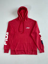 Fila Red Sleeve Spellout Pullover Hoodie (L)