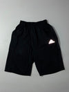Adidas Black Reflective Logo Mesh Panel Shorts (W:22) (L:19)