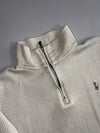 Polo Ralph Lauren | Cream Estate Rib Quarter-Zip Sweater (S)