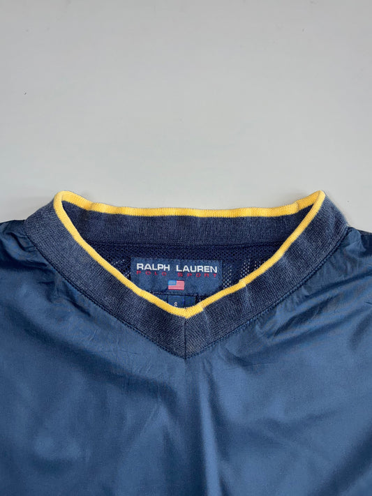 Polo Ralph Lauren Navy V-Neck Windbreaker TEE (S)
