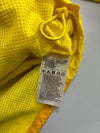 Adidas Climaproof Yellow & Neon Teal Accent Hooded Windbreaker Rain Jacket (L)