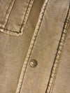 Levi’s Tan Canvas Sherpa Collar Utility Jacket – Quilted Lining, Flap Pockets (XL)