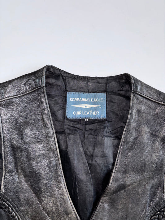 Vintage Screaming Eagle Premium Original Leather Vest (M)