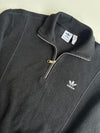 Adidas Originals Trefoil Fleece Quarter-Zip – Black woman’s (S)