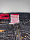 Vintage JNCO Jeans Black Wide-Leg Bulldog Embroidered Baggy Denim(W:28) (L:40)
