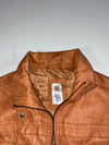 SHGT Tan Leather Utility Jacket with Cargo Pockets Women’s (S)