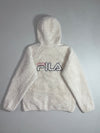 FILA Cream Sherpa Fleece Hooded Full-Zip Jacket  (S)