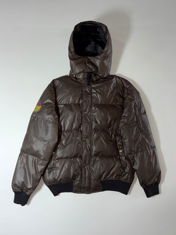 5th Street Vintage Glossy Hooded Puffer Jacket – (M)