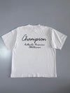 Champion White Script Logo T-Shirt – Size (XL)