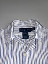 Ralph Lauren Custom Fit Striped Dress Shirt White/Navy (S/M)