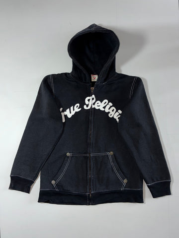 True Religion Zip-Up Hoodie – Black (S)