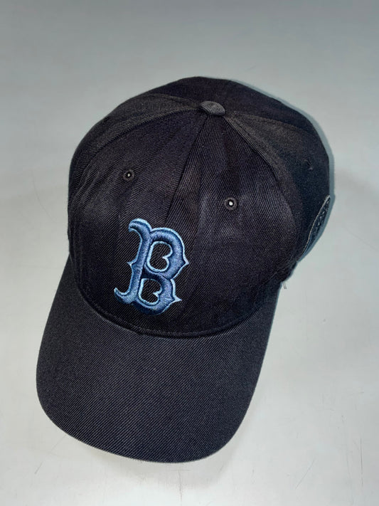 MLB Boston Red Sox Black Cap – Sky Blue “B” Logo (Adjustable)